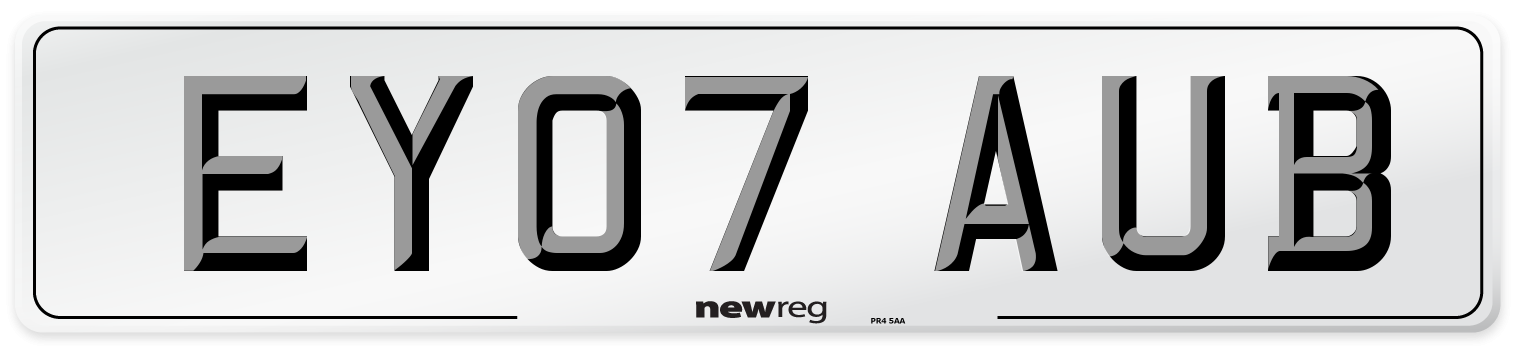 EY07 AUB Number Plate from New Reg